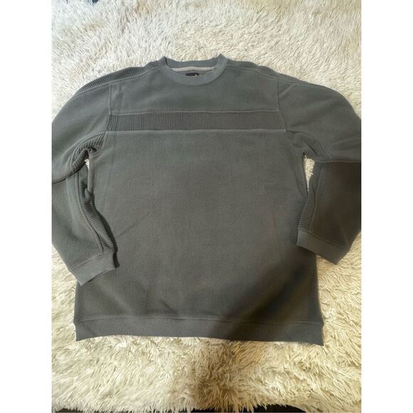 Weekendz off long sleeve crew neck charcoal panel fleece sweatshirt L - Picture 3 of 5